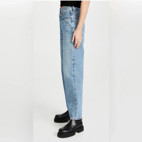 ! Agolde Cris Cross Upsize Light Indigo Wash Denim Jeans Size 27 - Picture 3 of 8